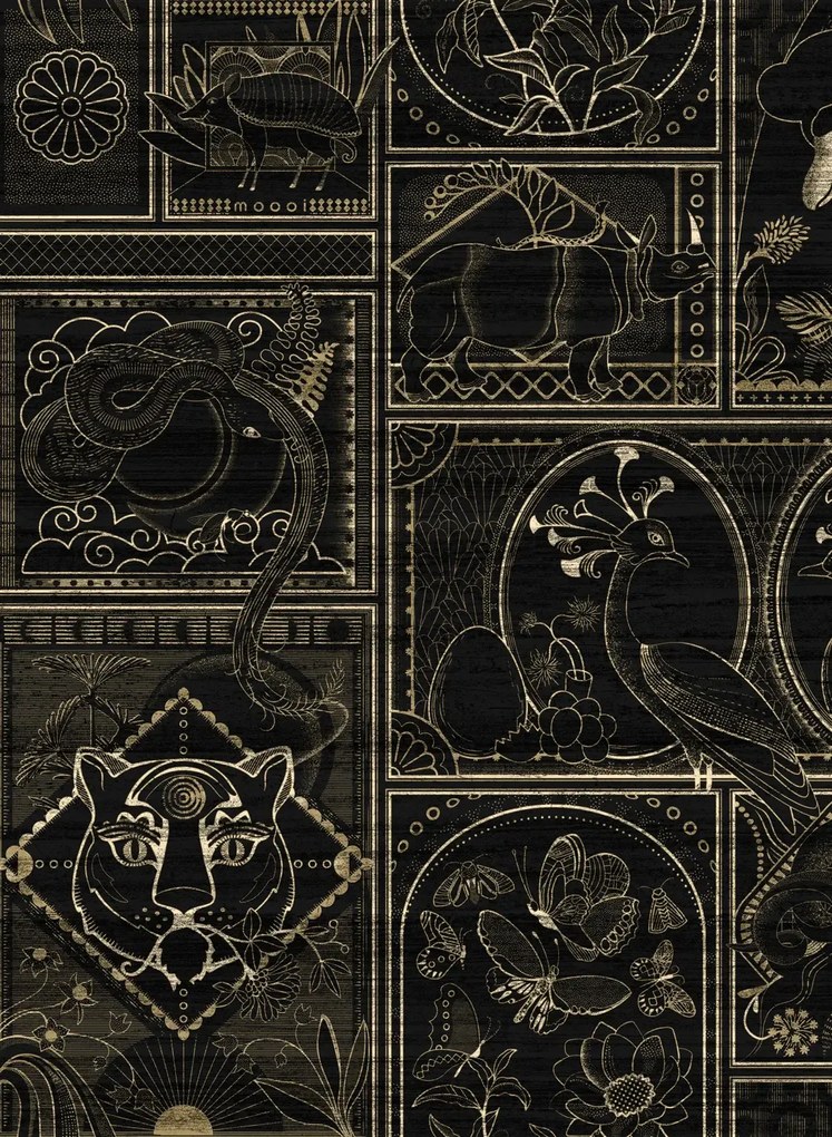 Moooi for Arte Carta da parati Golden Tiger - Ebony
