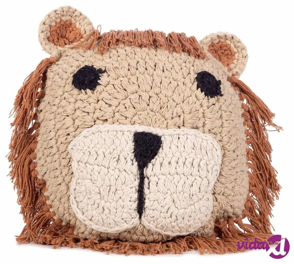 KidsDepot Cuscino per Bambini Lion 38 cm in Cotone