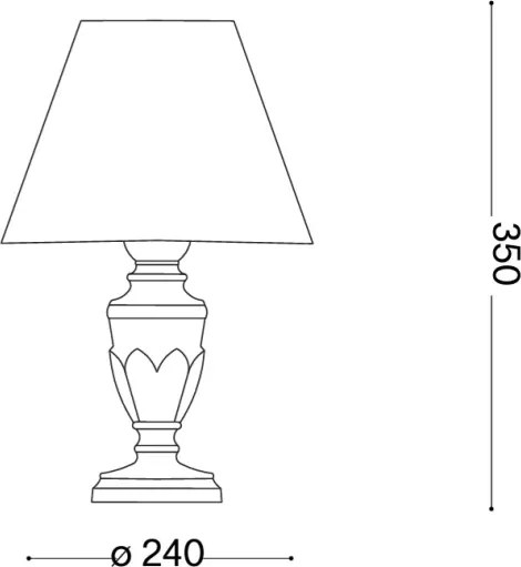 Ideal Lux - Lampada da tavolo FIRENZE 1xE14/40W/230V oro
