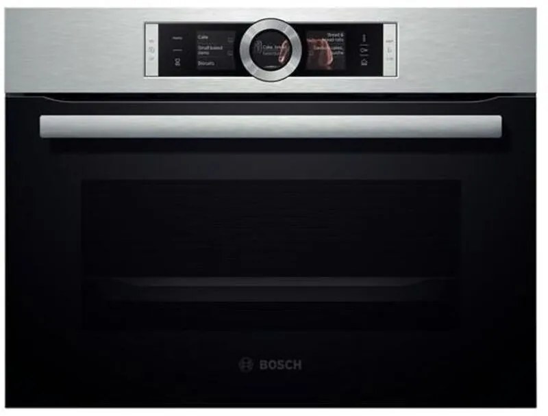 Bosch CSG656BS1 Serie 8 Forno Elettrico Compatto Multifunzione da Incasso a Vapore Capacita' 47 Litri Classe energetica A+ 14 Programmi EcoClean Fast
