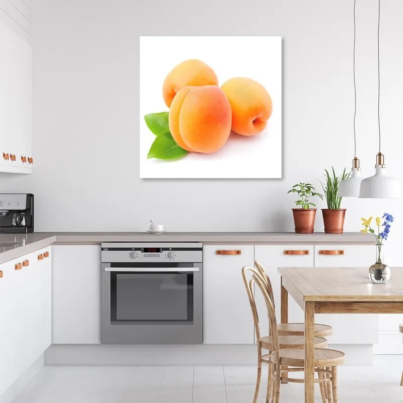 Quadro su tela, Frutta di albicocche  Dimensioni Tappeti 40x40