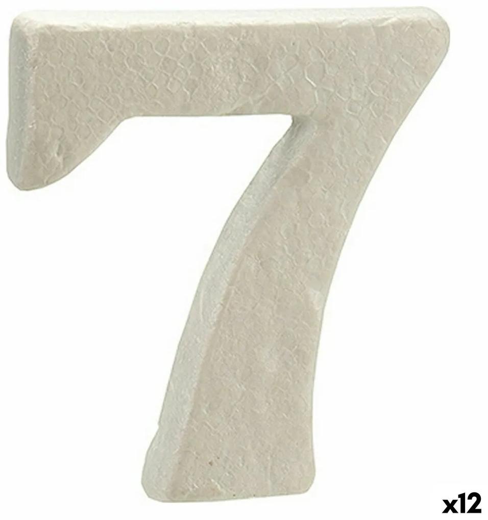Numeri 7 Bianco polistirene 2 x 15 x 10 cm (12 Unità)