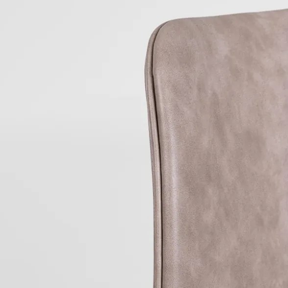 Sedia Da Interno In Ecopelle Beige Vintage Senza Braccioli Kyra Bizzotto - 4 Pz