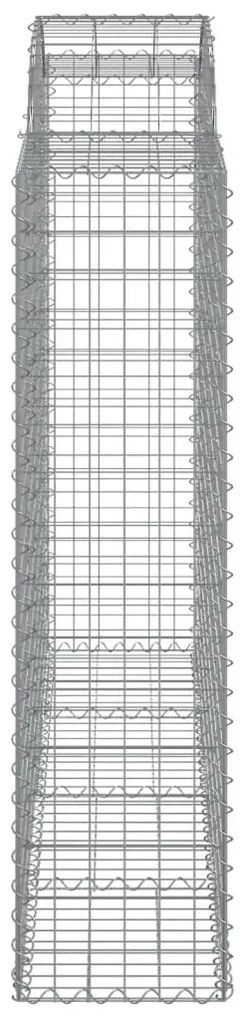 Cesti Gabbioni ad Arco 15 pz 200x50x160/180 cm Ferro Zincato