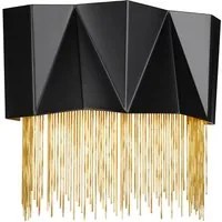 Applique Contemporanea Zuma Acciaio Nero Satinato Oro 3 Luci G9 3 Led