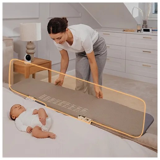 Lionelo - Sponda di sicurezza per letto LORA XL grigio scuro