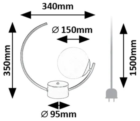Rabalux 74035 - Lampada da tavolo MESIRO 1xE14/25W/230V
