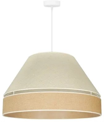 Duolla - Lampadario a sospensione con filo YUTE AVIGNON 1xE27/15W/230V diametro 60 cm grigio/marrone