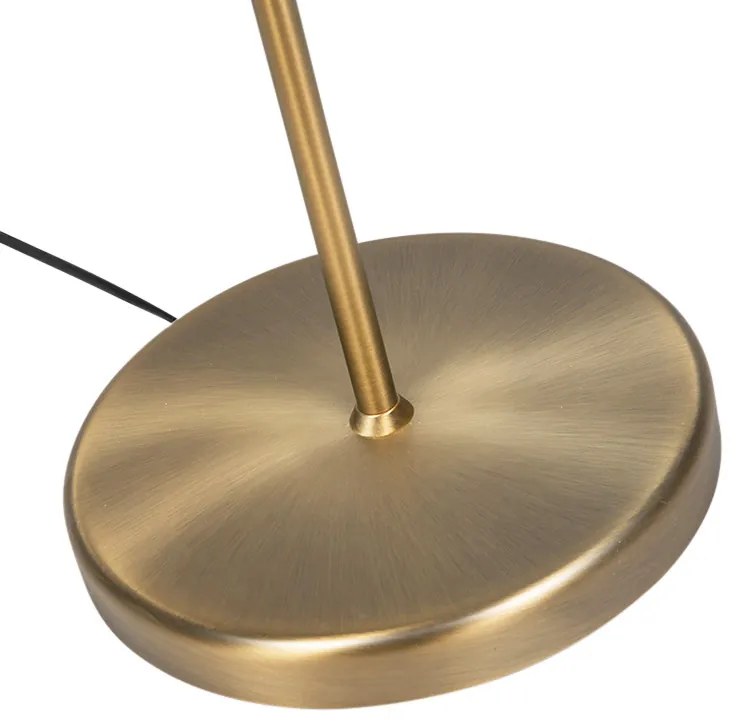 Lampada da terra classica in bronzo con paralume bianco regolabile - Ladas Fix