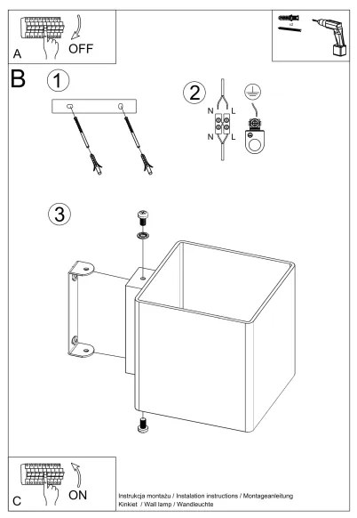 Sollux SL.0212 - Applique RICO 1xG9/40W/230V vetro/bianco