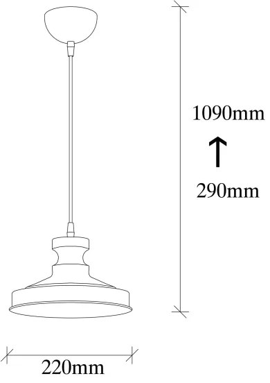 Lampadario su corda BERCESTE 1xE27/40W/230V oro