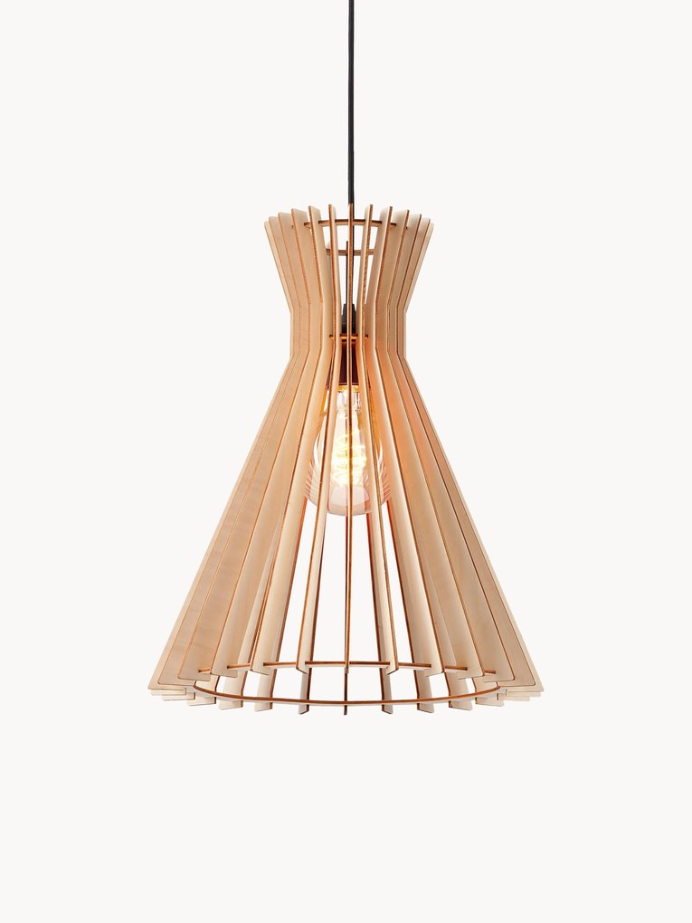 Lampada boho a sospensione in legno Groa