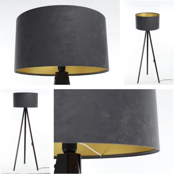 Lampada da terra STANDART 1xE27/60W/230V grigio/wenge