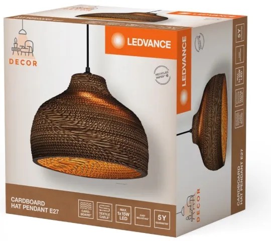 Ledvance - Lampadario a sospensione con filo DECOR CARDBOARD 1xE27/15W/230V diametro 36 cm