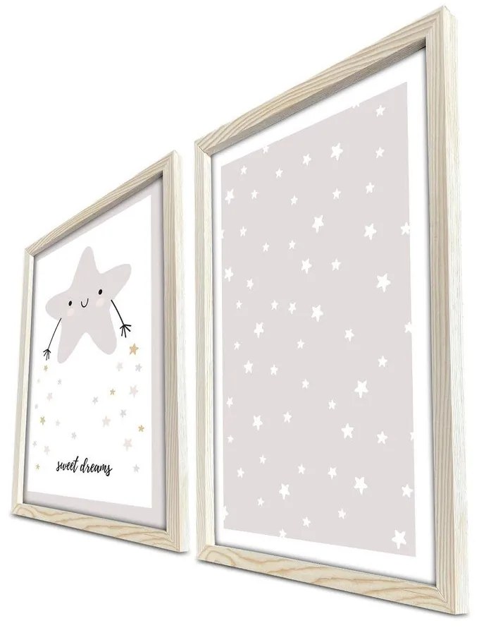 Quadri per bambini in set di 2 pezzi 38x53 cm Sweet Dreams - Wallity