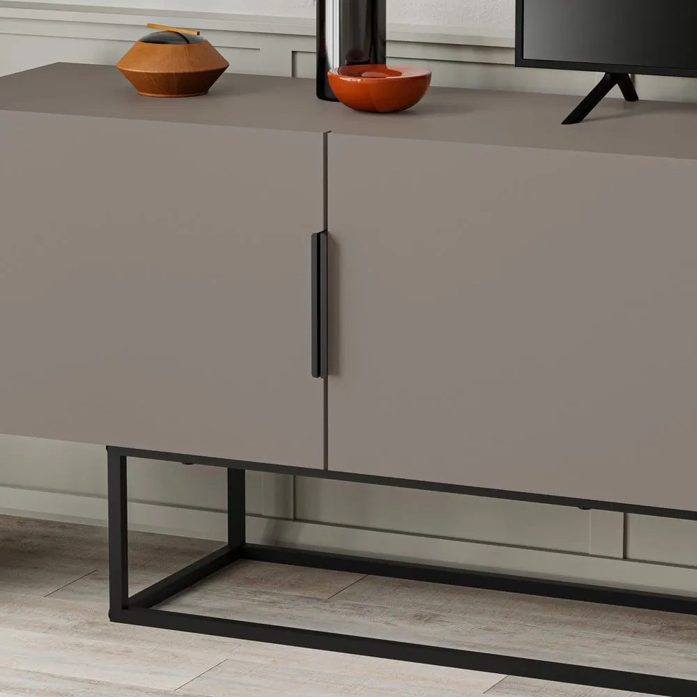 Tavolo TV grigio-beige 200x55 cm Titan - Marckeric