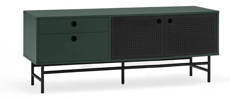 Tavolo TV verde scuro 140x52 cm Punto - Teulat