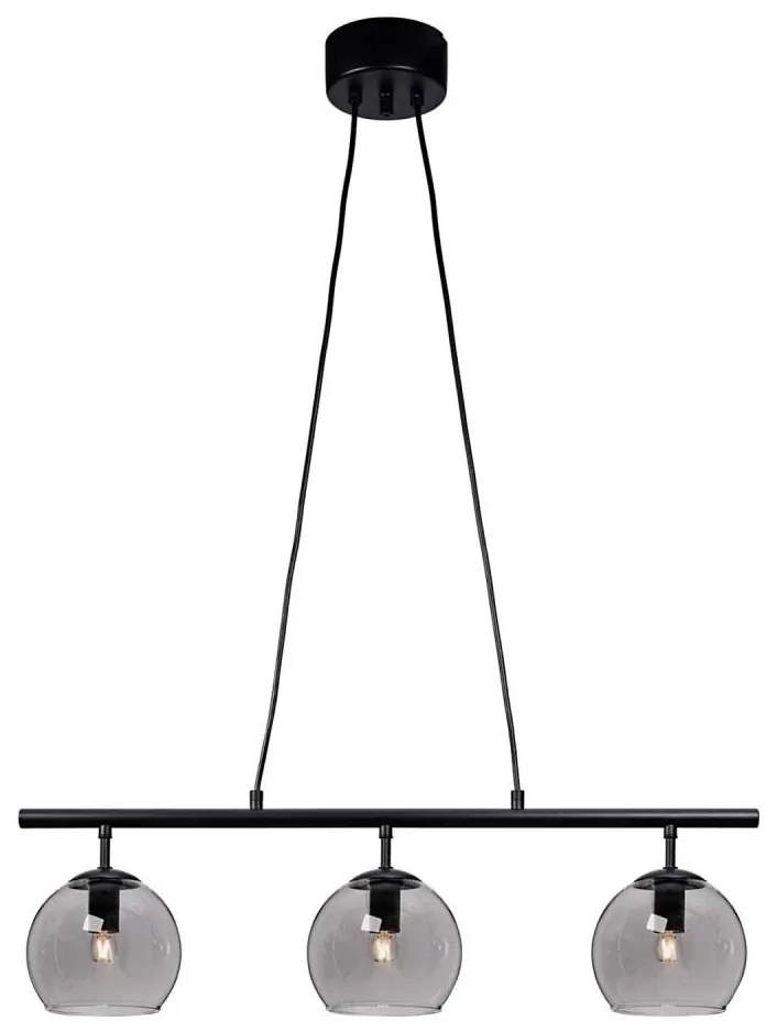 Cottex T2493SVG - Lampadario a sospensione con cavo CAPELLA 3xE14/40W/230V fumé/nero