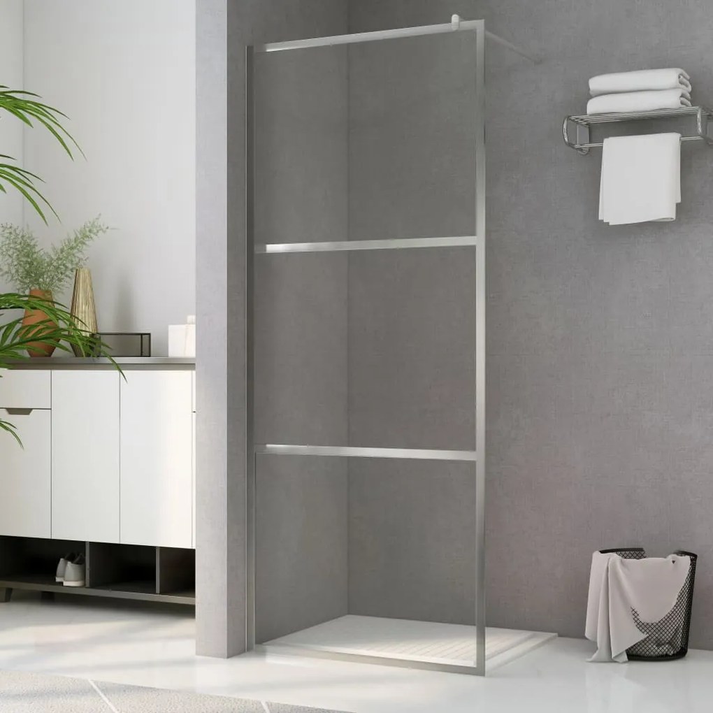 Parete Per Doccia Walk-in İn Vetro Trasparente Esg 140x195 Cm /