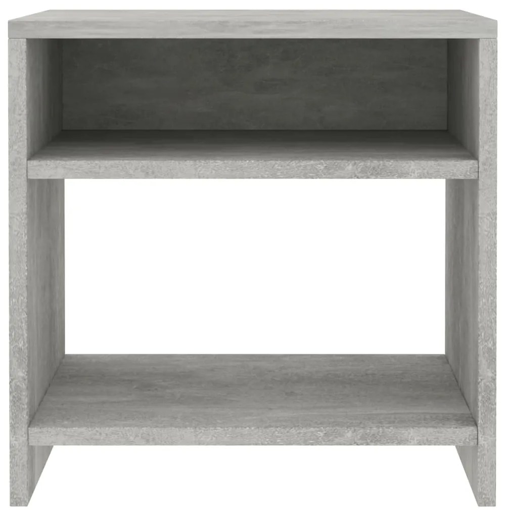 Comodini 2 pz grigio calcestruzzo 40x30x40 cm in truciolato