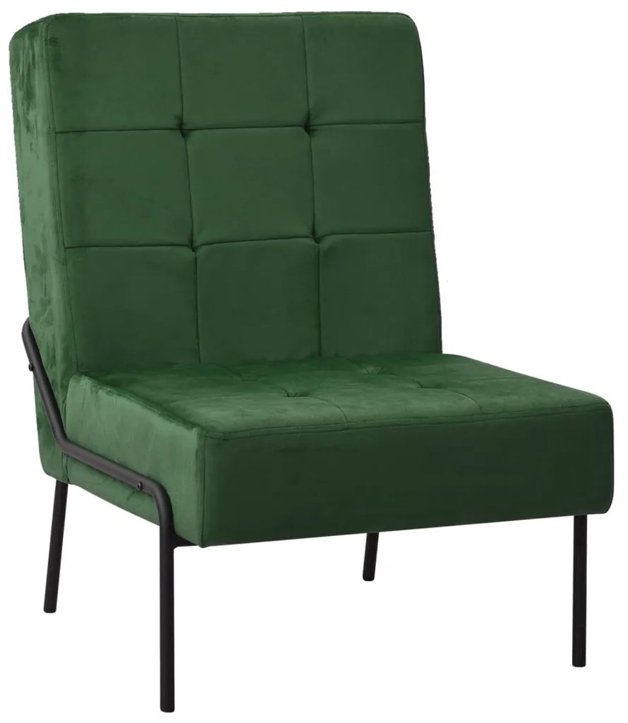 Poltrona relax 65x79x87 cm verde scuro in velluto