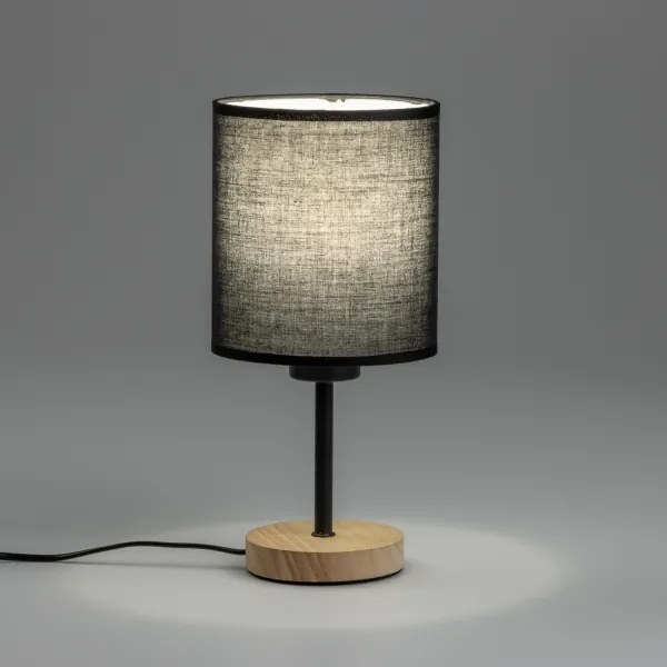 Brilagi - Lampada da tavolo NUBILA WOOD 1xE27/25W/230V quercia/nero