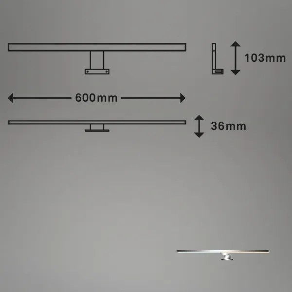 Briloner 2299-018 -Illuminazione specchio da bagno LED dimmerabile LED/8W/230V IP44