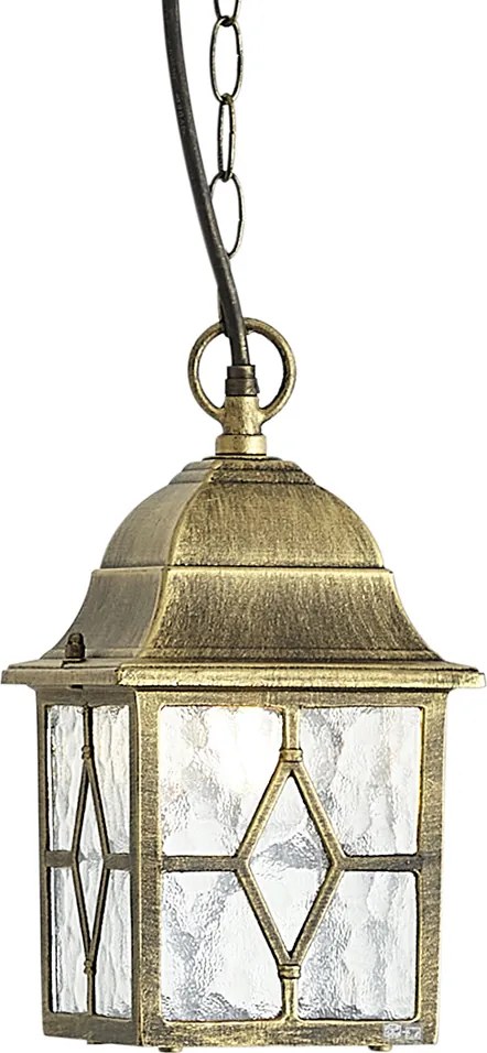 Lampada a sospensione classica oro antico IP23 - London