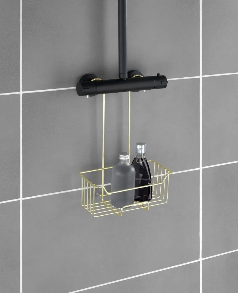 Mensola da bagno sospesa in acciaio inox color oro Milo - Wenko