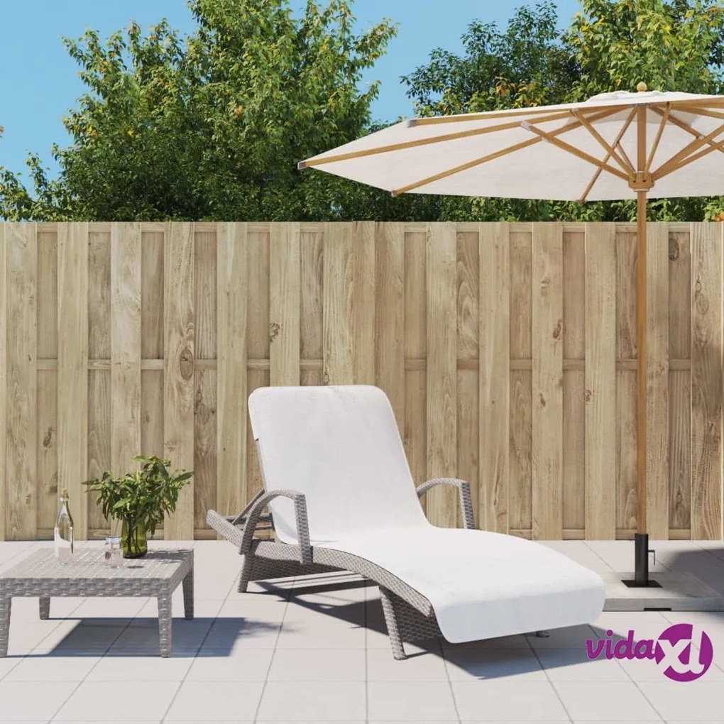 vidaXL Asciugamani da Spiaggia 2 pz Bianchi 75x200 cm Tessuto 400 GSM