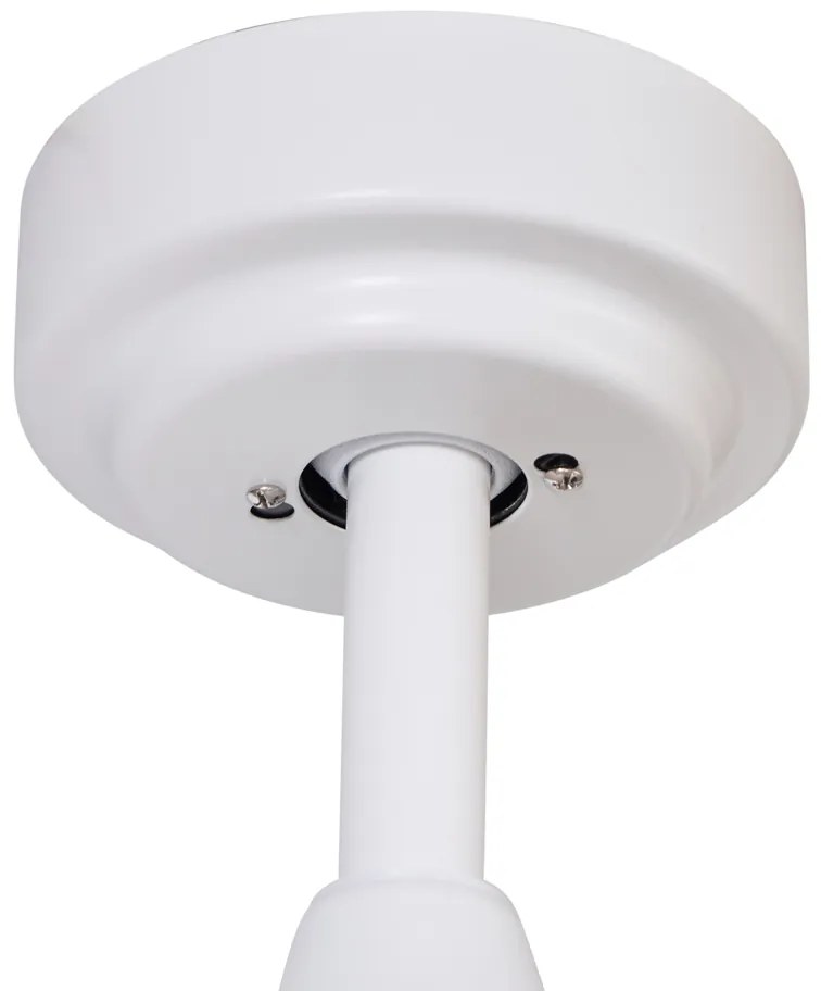 Ventilatore da soffitto bianco con stampa legno 132 cm con LED dimmerabile con telecomando - Joly