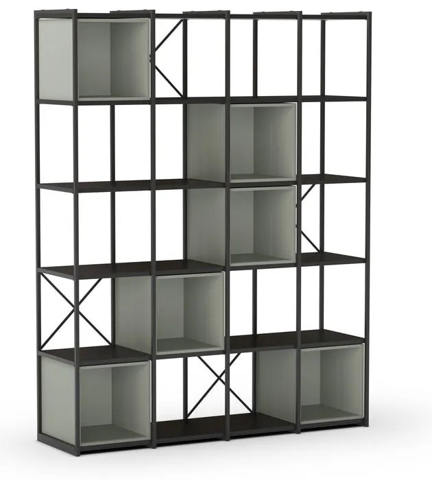 Libreria verde-nera 140x179 cm Anya - Marckeric