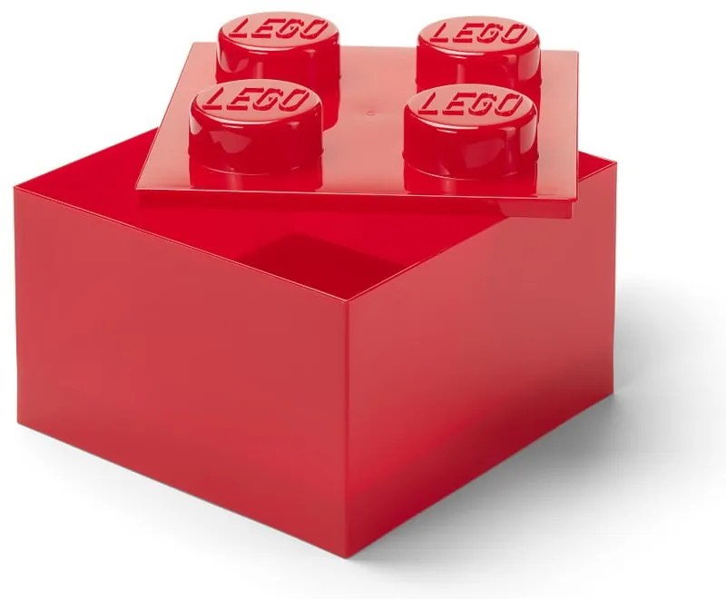 Scatola per bambini rossa in plastica 25x25x18 cm – LEGO®