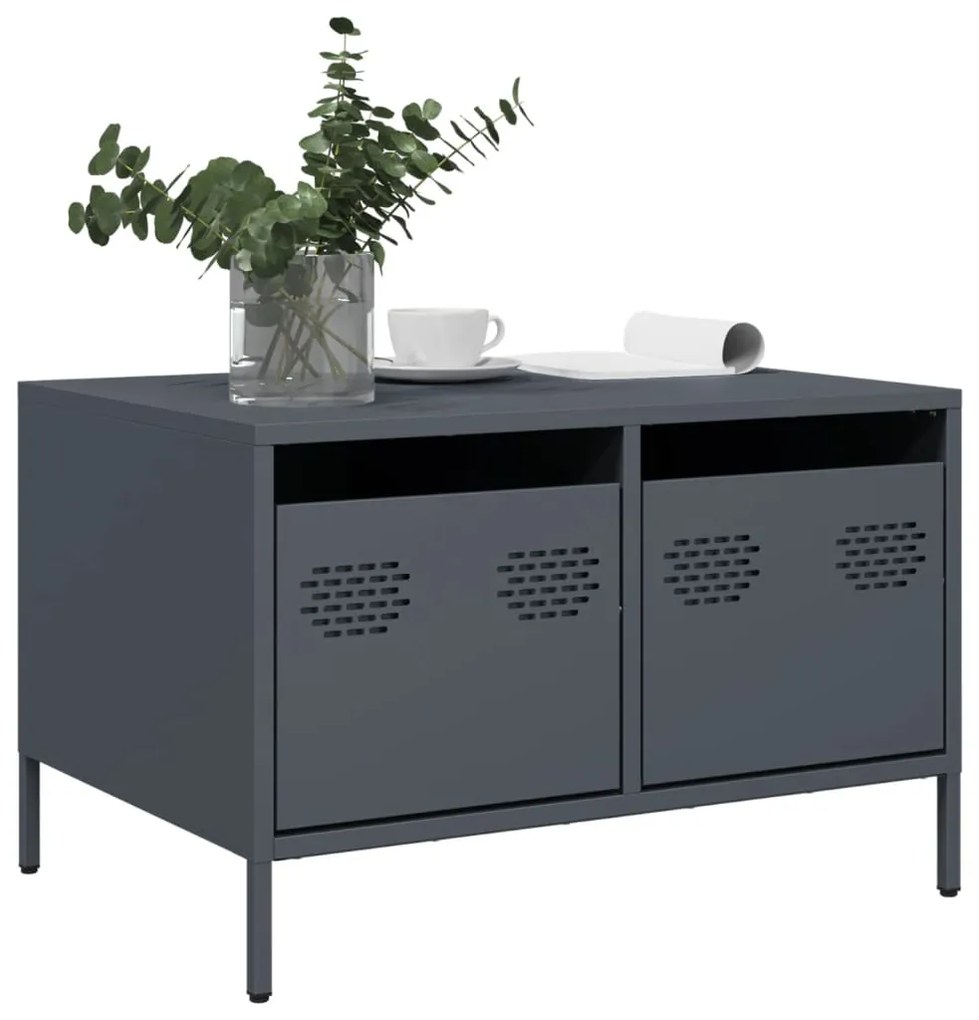 Mobile Tv Antracite 68x50x43,5 Cm İn Acciaio Laminato A Freddo /