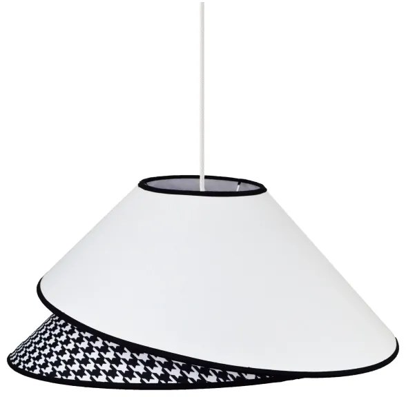 Duolla - Lampadario a sospensione con filo COCO 1xE27/40W/230V diametro 50 cm bianco/nero