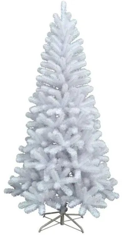 Albero di Natale artificiale innevato Alaska bianco H 210 cm