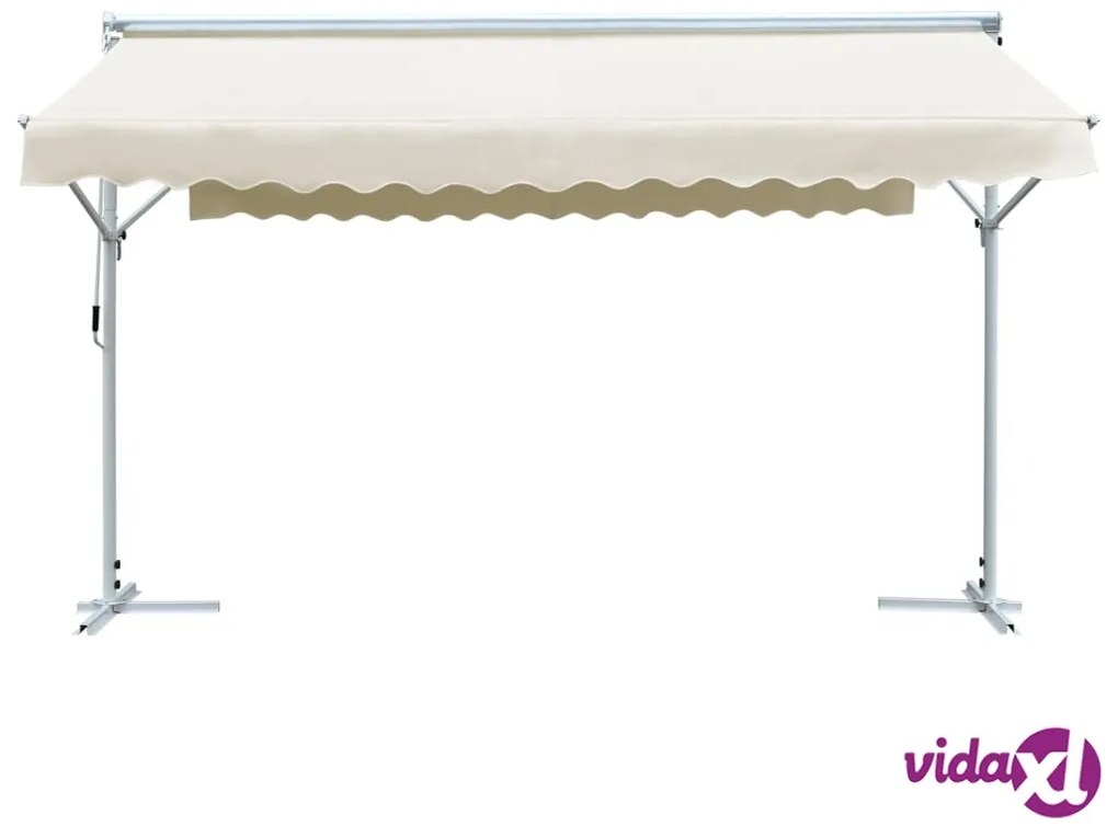 vidaXL Tenda da Sole a Gazebo 4x3 m Crema
