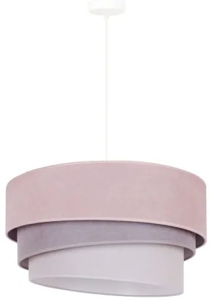 Duolla - Lampadario a sospensione con filo TRIO 1xE27/15W/230V diametro 45 cm rosa/grigio/bianco