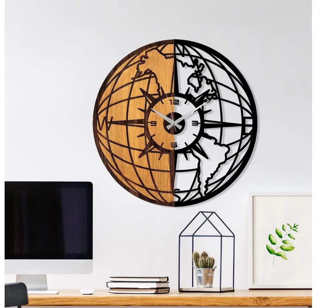 Orologio da parete diametro 56 cm 1xAA legno/metallo