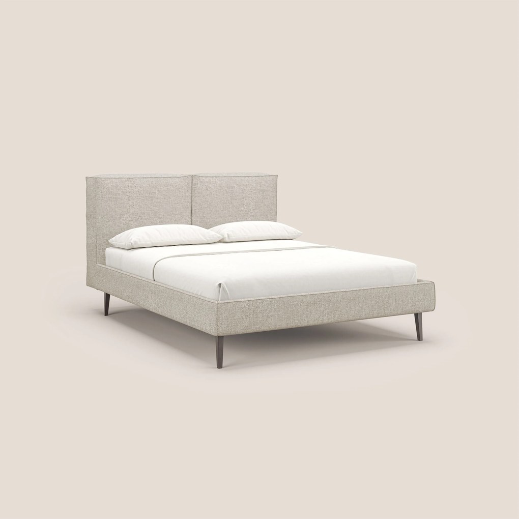 Isotta letto imbottito completamente sfoderabile in morbido tessuti impermeabile T10 beige