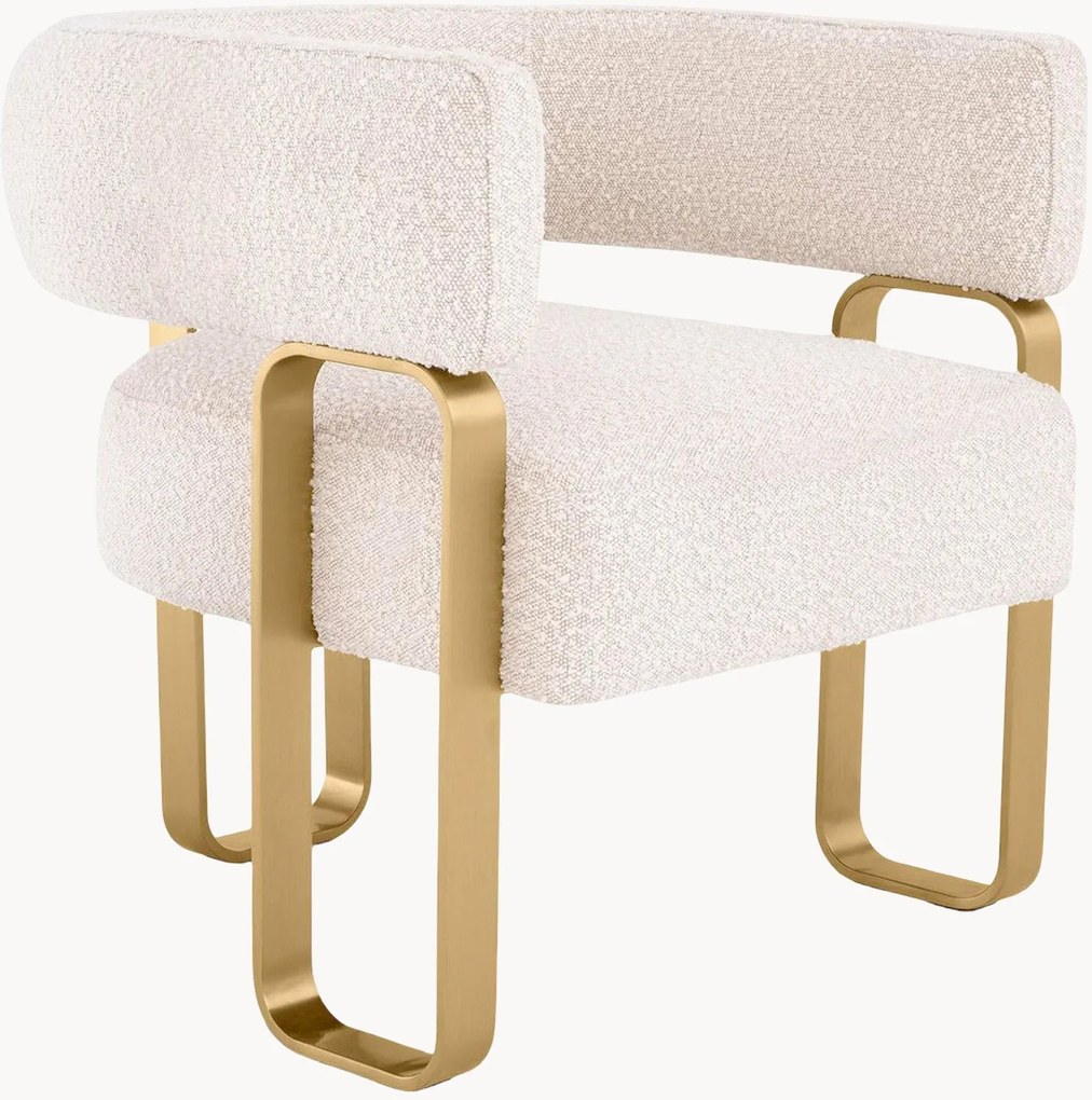 Poltrona lounge in bouclé Capricorn