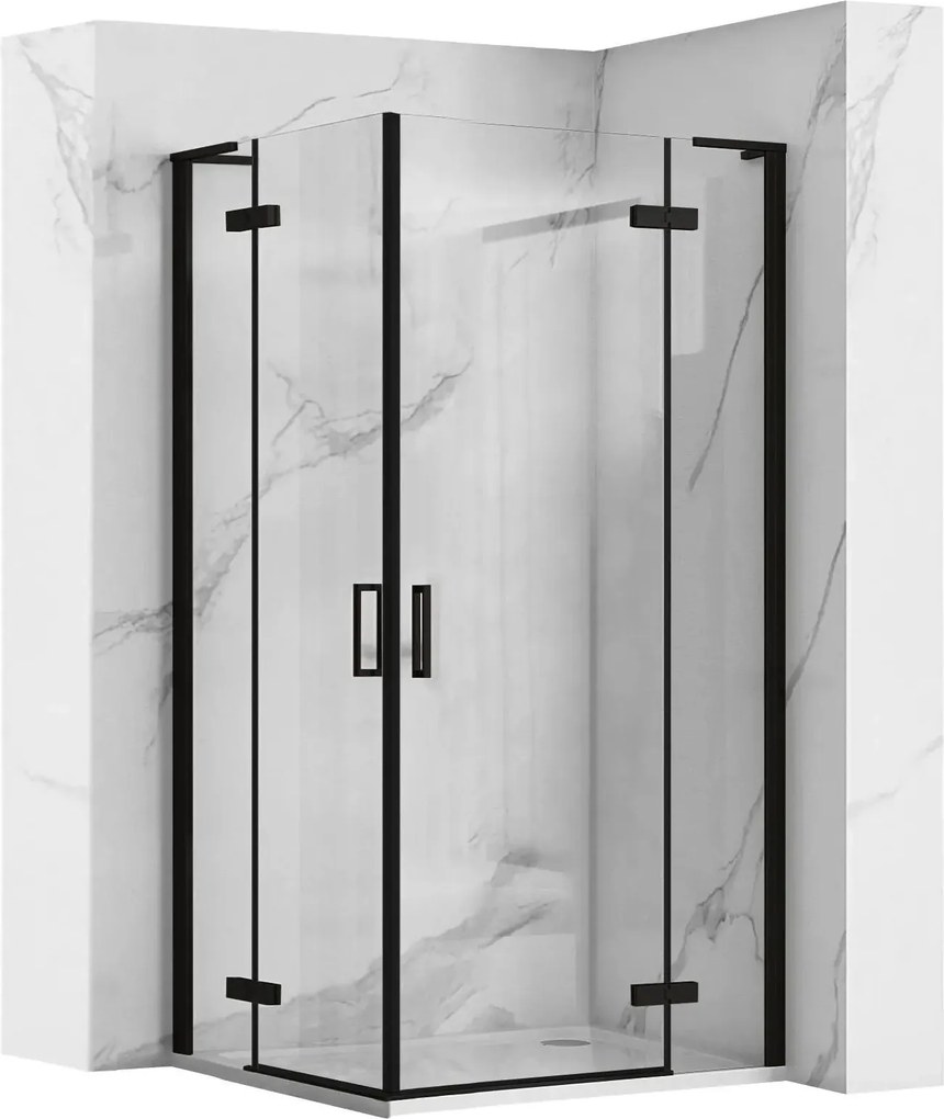 Cabina doccia REA Hugo Double Black 80x80