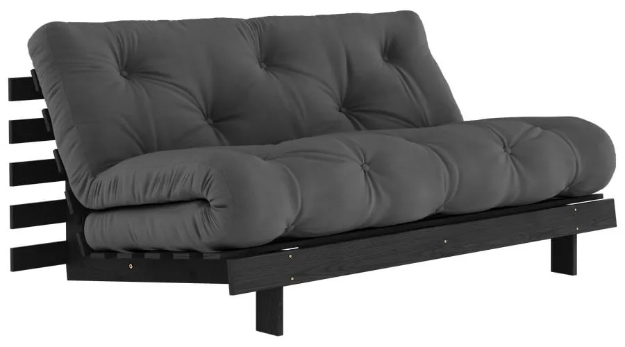 Divano letto grigio scuro 160 cm Roots Black Night - Karup Design
