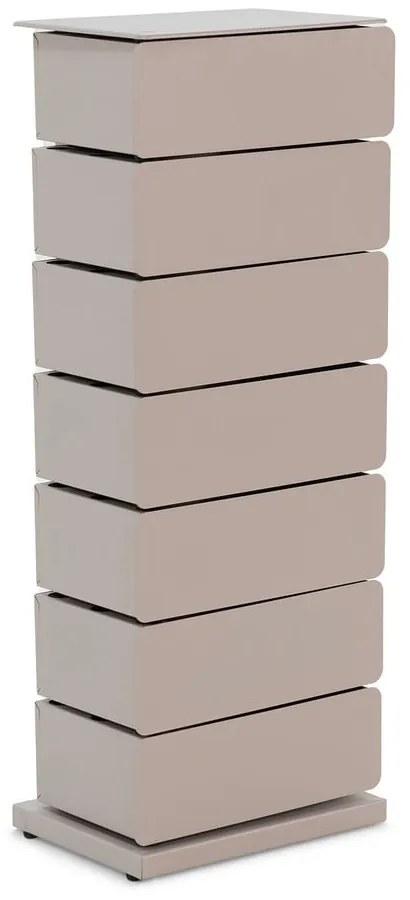 Cassettiera grigia/beige in metallo 37x99x26 cm Joey – Spinder Design