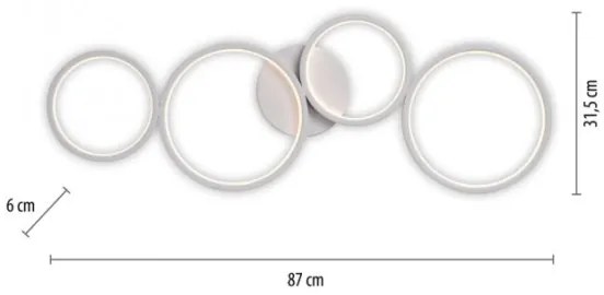 Paul Neuhaus 6183-16 - Plafoniera LED dimmerabile KIRINGE LED/26W/230V