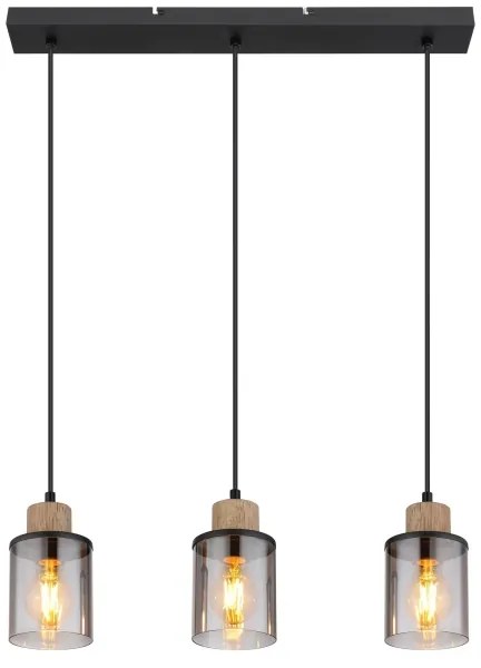 Globo 15707-3H - Lampadario a sospensione con filo REID 3xE27/15W/230V