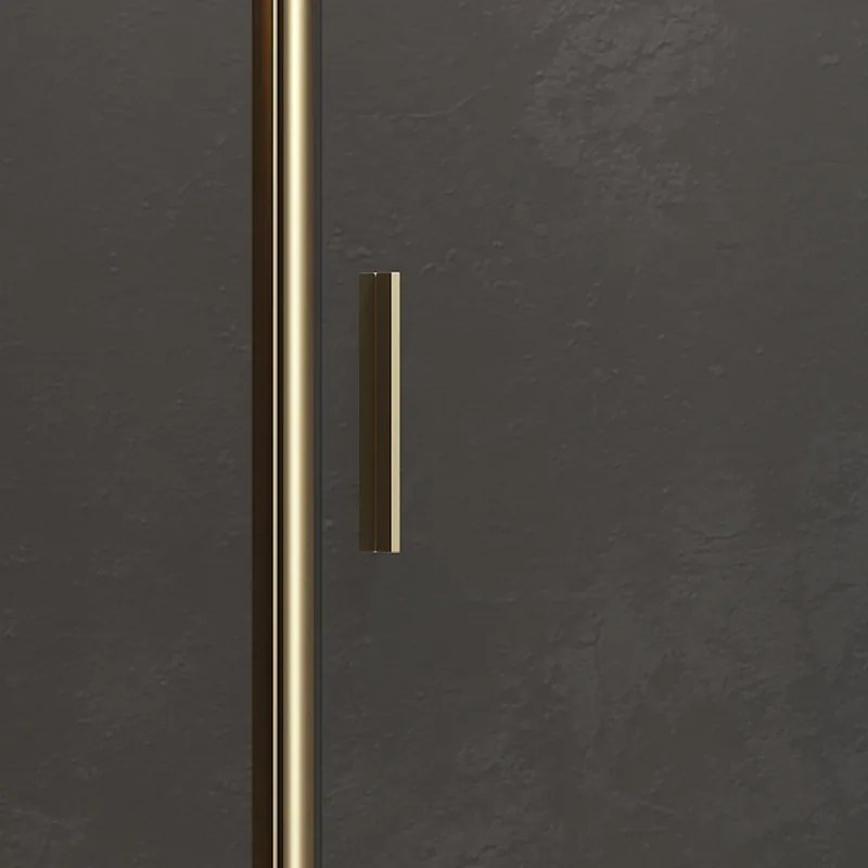 Kamalu - Box doccia angolare 70x110 oro opaco scorrevole | KE-4000G