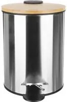 Pattumiera bagno a pedale 3 L argento
