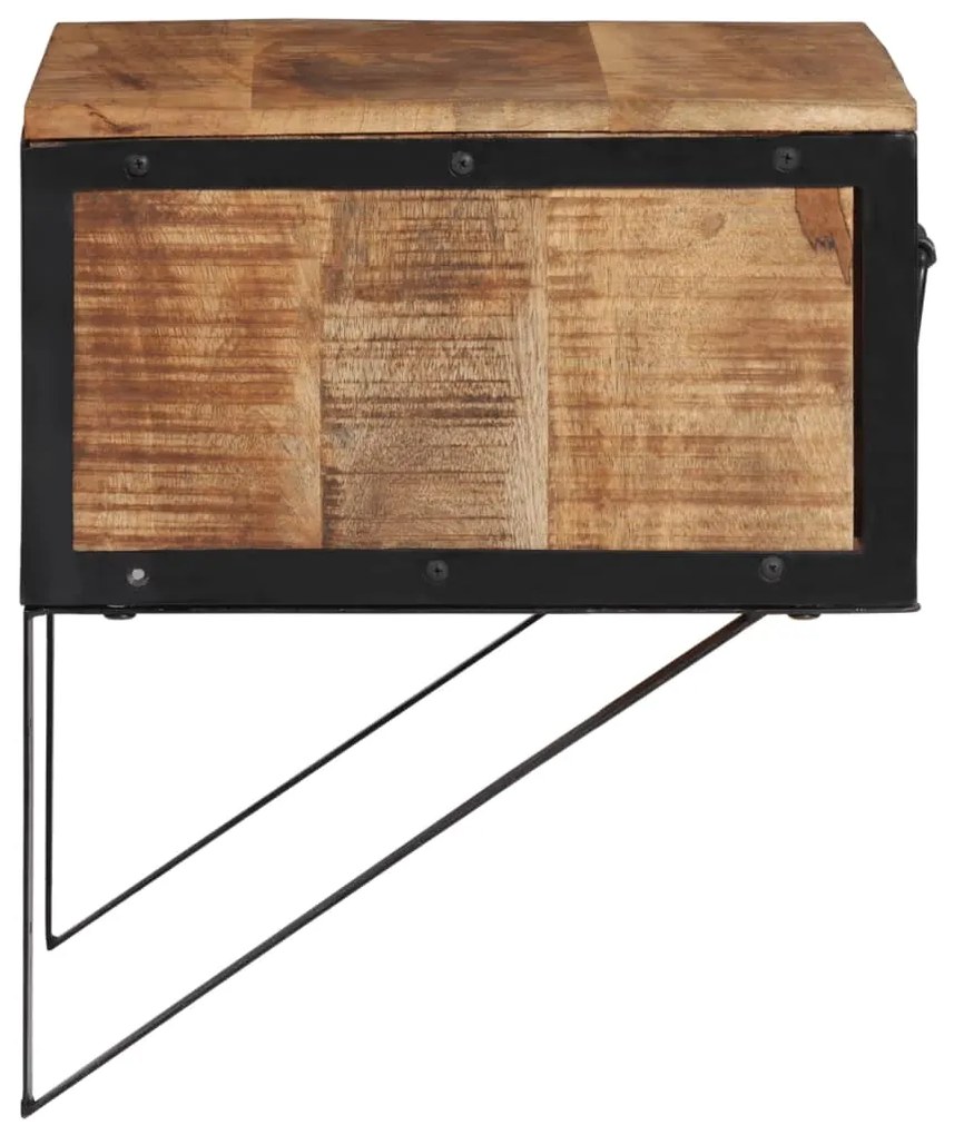Comodino 40x35x40 cm in legno massello di mango