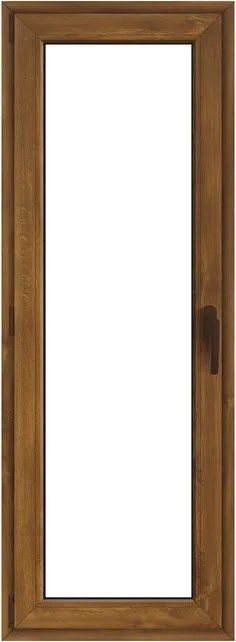 Finestra in PVC effetto legno rovere dorato L 80 x H 220 cm, 1 anta apertura a sinistra